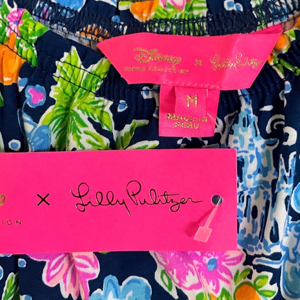 Lilly Pulitzer x Disney Loro Romper Mickey Minnie Floral Skort Cotton Size M NWT - Picture 7 of 11